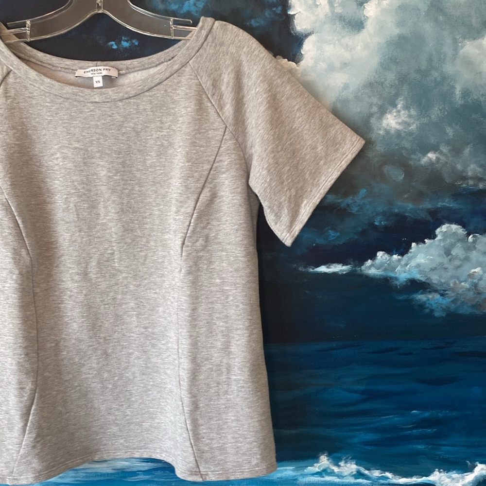 Emerson Fry Cozy Grey Top - Picture 2 of 5